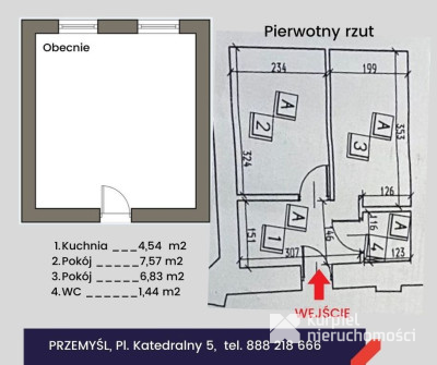 Przemyśl małe mieszkanie/lokal w sercu miasta