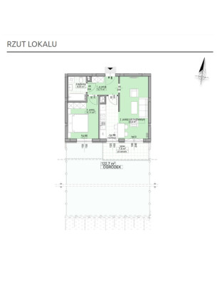 Mieszkanie 44,07 m2 | Taras + Duży ogródek