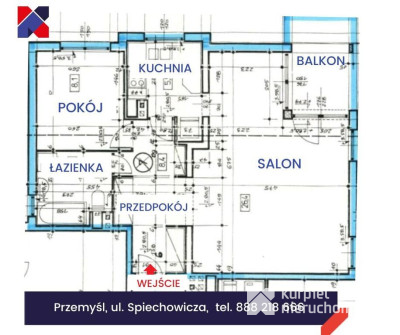 Przestronne mieszkanie z loggią I piętro