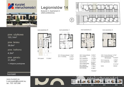 Apartamenty Legionistów | tarasy | garaż